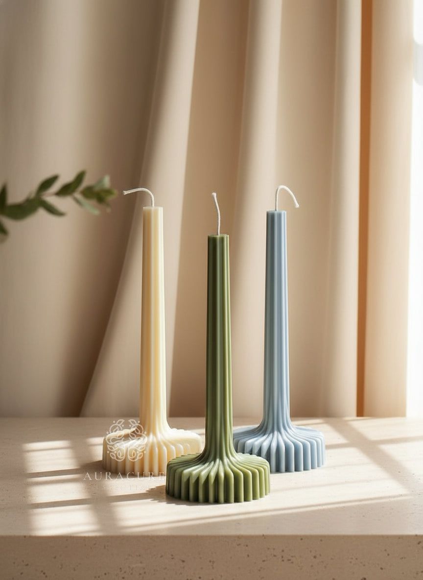Fluted Grace Pillar Candle